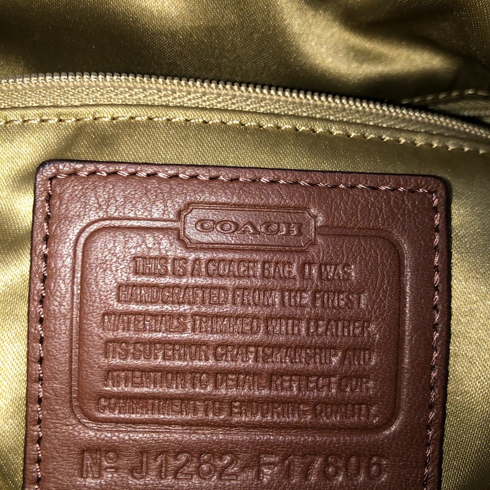 Coach Y2k Chelsea Jaden Signature Canvas Tote with Brown Leather Trim - Picture 14 of 17